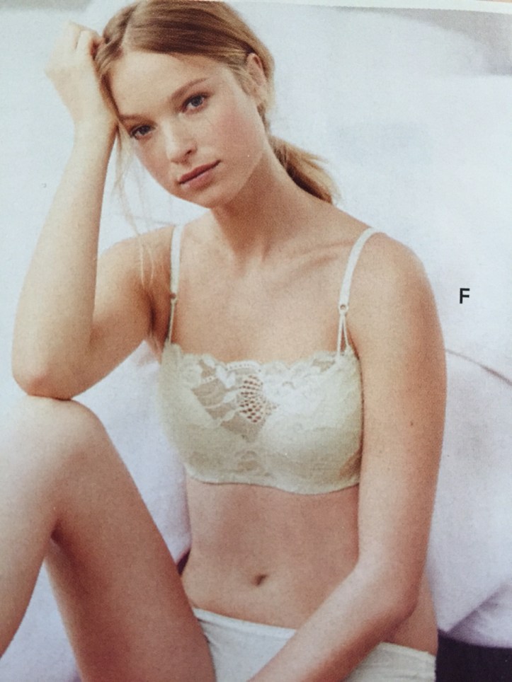 I only buy bras and underwear with full coverage. It's important to be comfortable as you contemplate your own mortality.