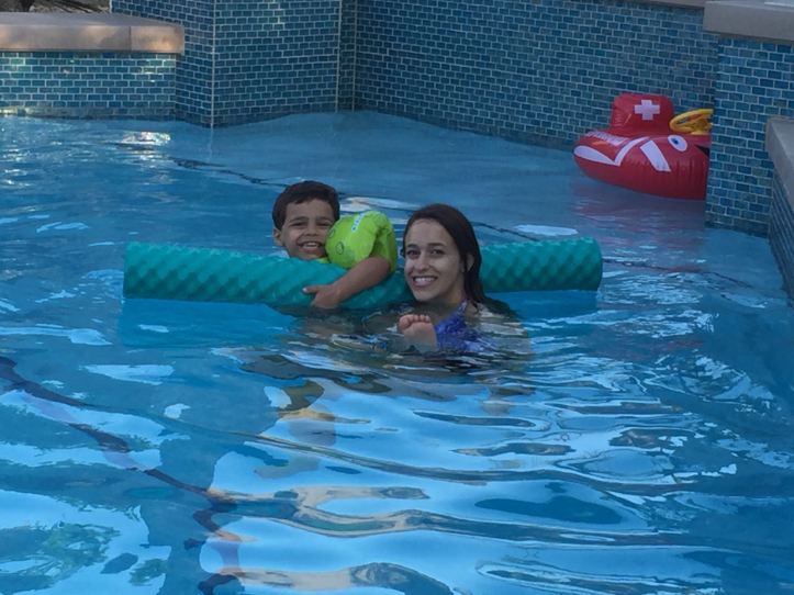 Swimming with Amanda, loving life